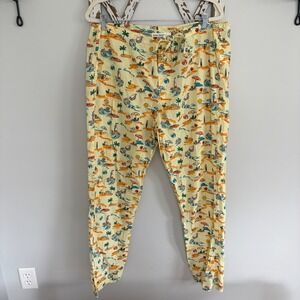 Roller Rabbit Beach Party Pajama Pants Lounge Pants Sz Large Drawstring Pockets